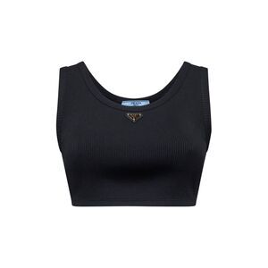 Prada Abbigliamento Women Ribbed Knit Cropped Top